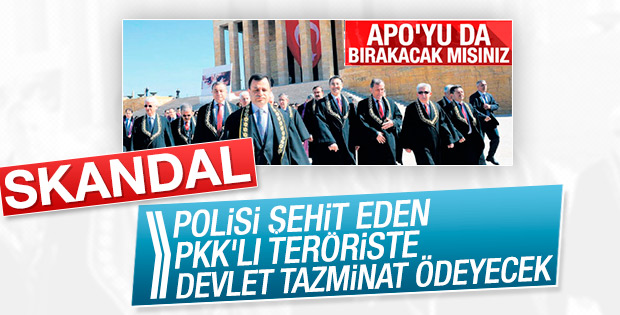 Devlet teröriste 5 bin lira tazminat ödeyecek