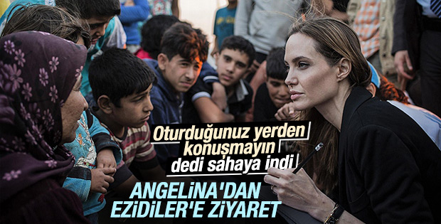 Angelina Jolie’den Ezidilere sürpriz ziyaret