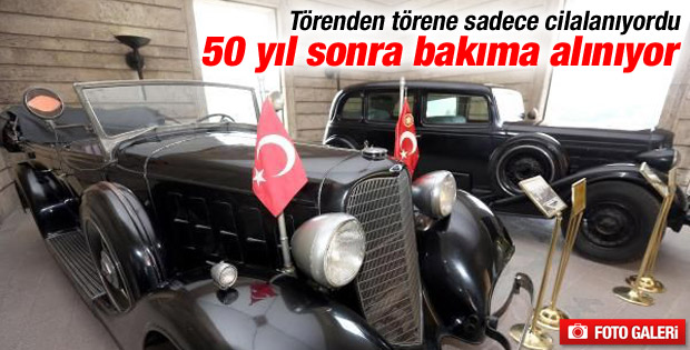 Atatürk'ün makam araçları bakıma alınıyor