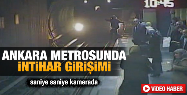 Ankara metrosunda intihar girişimi