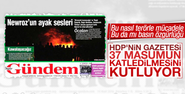 Özgür Gündem'in katliam sevinci