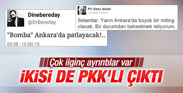 Ankara'daki patlamayı önceden bilen iki isim de PKK'lı