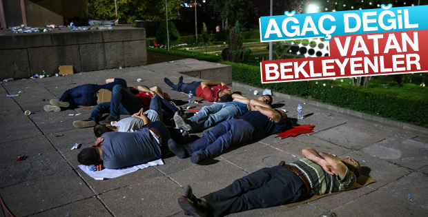 Ankara'da demokrasi nöbeti