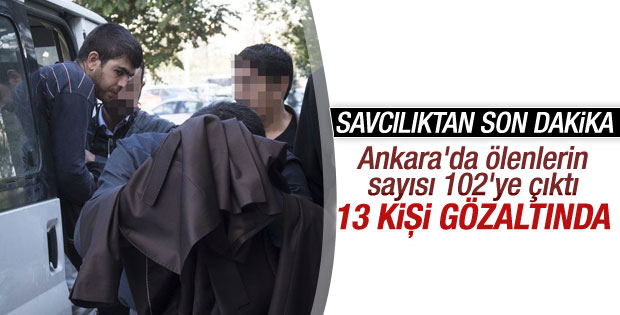 Ankara'daki katliamda can kaybı sayısı 102'ye yükseldi