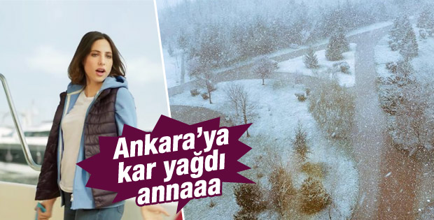 Ankara'da kar yağdı