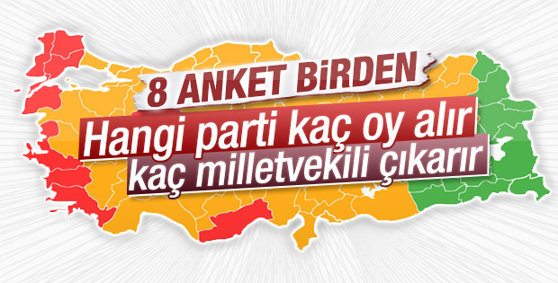8 anket şirketinin son rakamları: Hangi parti yüzde kaçta