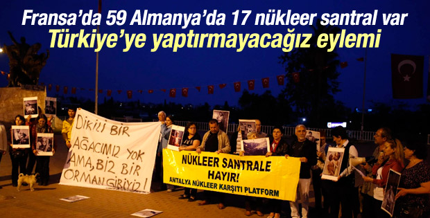 Antalya’da nükleer enerji karşıtı protesto
