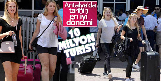 Antalya turist sayısında 9,5 milyonu geçti