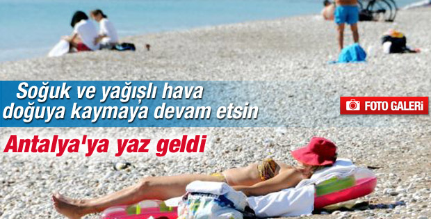 Antalya'da Şubat ayında deniz keyfi yaşanıyor