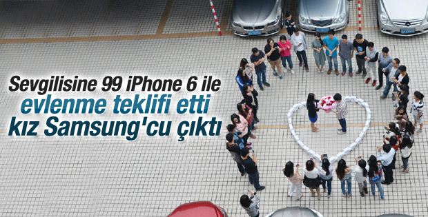 Çin'de 99 iPhone 6 ile evlenme teklifi