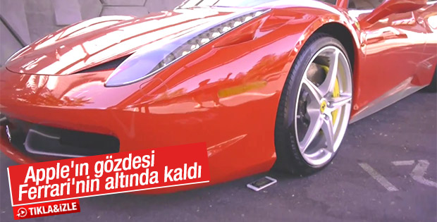 iPhone 6S'in üzerinden Ferrari ile geçtiler