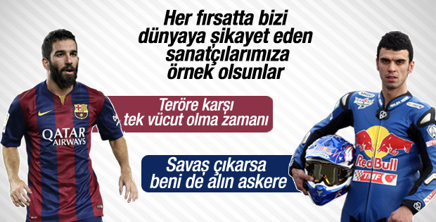 Milli yıldızlardan teröre tepki