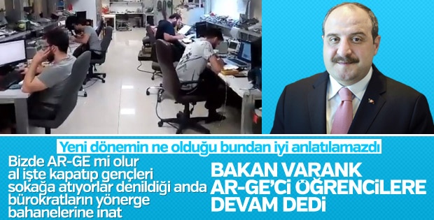 Bakan Varank, Ar-Ge laboratuvarının kapanmasını engelledi