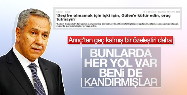 Bülent Arınç'tan 9 sayfalık açıklama