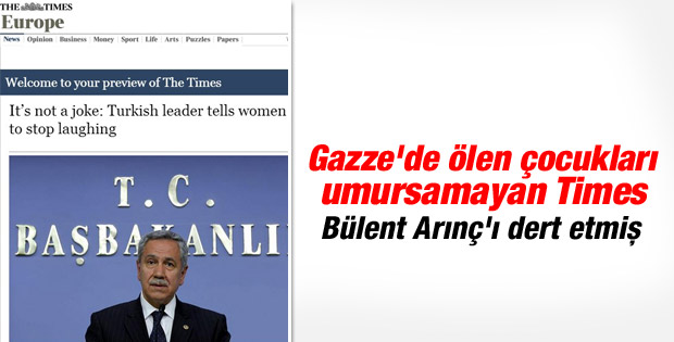 Bülent Arınç'ın açıklaması Times'a haber oldu
