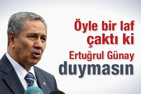 Arınç'tan Bakan Günay'a ince gönderme
