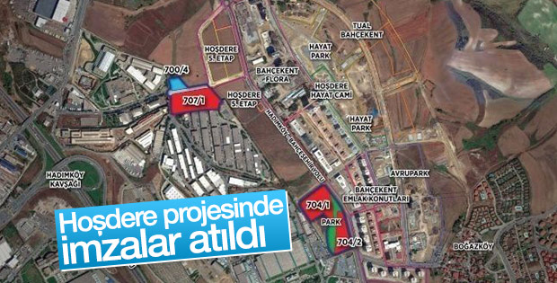 Hoşdere 6. Etap arsasının sözleşmesi imzalandı