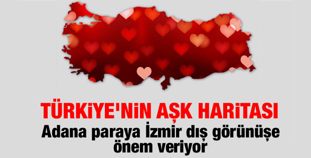 Türkiye'nin aşk haritası
