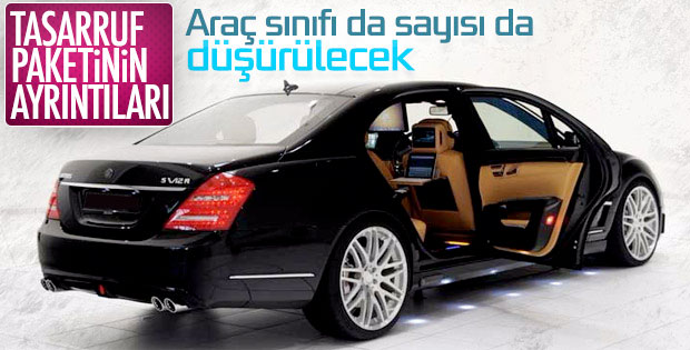 Kamuda lüks araç kullanımına son