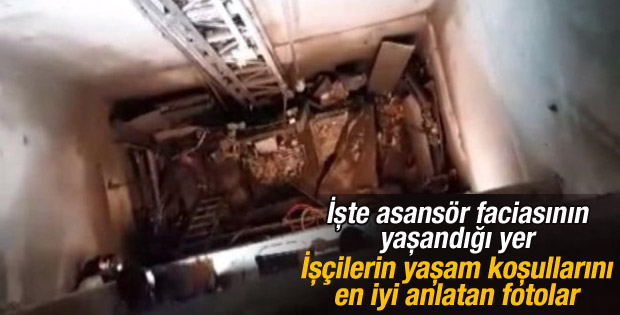 İşte facianın yaşandığı asansör İZLE