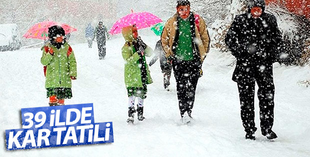 Kar tatili edilen iller