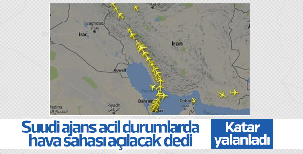 Katar'a hava sahası acil durumlarda açılacak