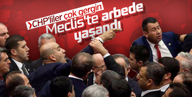 CHP'liler Meclis'te olay çıkardı