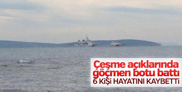 İzmir'de göçmenleri taşıyan bot battı: 6 ölü
