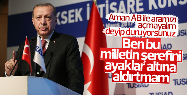 Cumhurbaşkanı Erdoğan'dan AB açıklaması