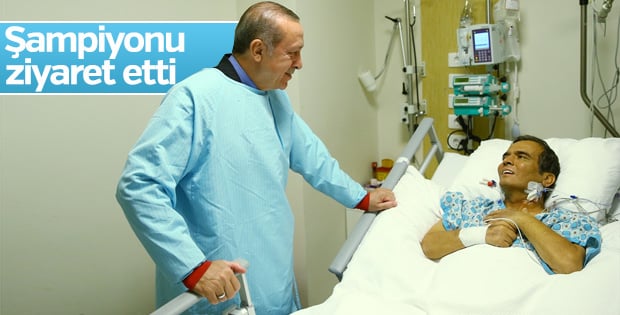 Cumhurbaşkanı Erdoğan Naim Süleymanoğlu'nu ziyaret etti