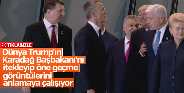NATO Zirvesi'nde Trump, Karadağ Başbakanı Markoviç'i itti