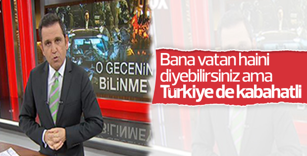 Fatih Portakal'a göre Türkiye de kabahatli