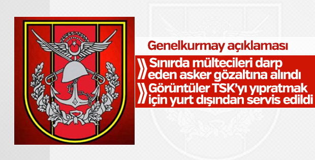 Askerlerin darp görüntüsü yurt dışından servis edilmiş