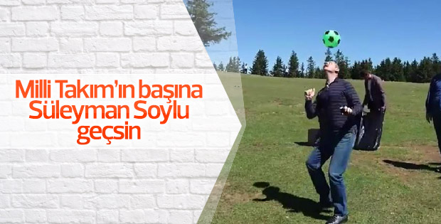 Bakan Soylu yaylada top sektirdi