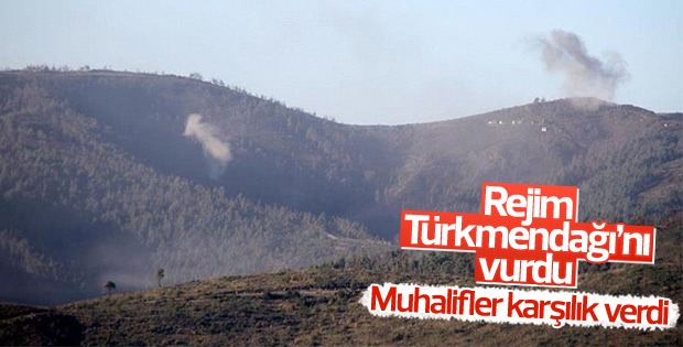 Suriye'de rejim güçleri Türkmendağı'nı vurdu