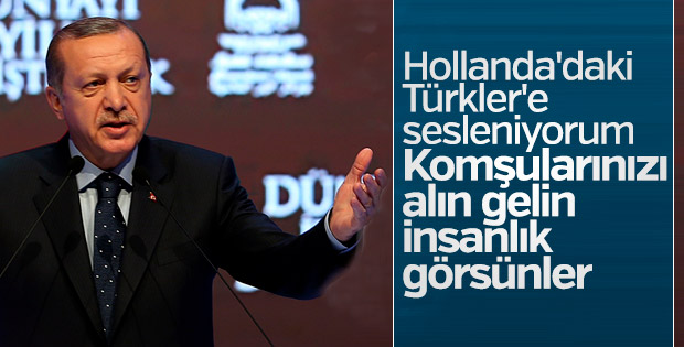 Erdoğan'dan Hollanda'da yaşayan Türkler'e çağrı