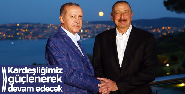 Cumhurbaşkanı Erdoğan, Aliyev ile fotoğrafını paylaştı