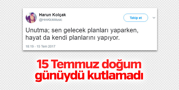 Harun Kolçak'ın son paylaşımı