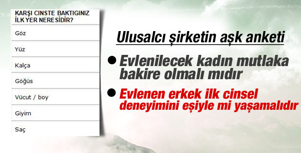 Ulusalcı şirketten aşk anketi