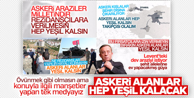 Askeri alanlar hep yeşil kalsın