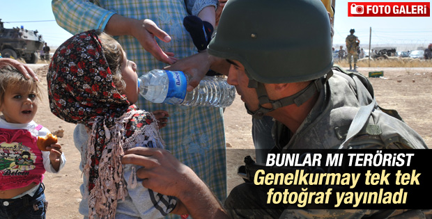 TSK Suriyeli Kürtler'e yardım fotoğraflarını paylaştı İZLE
