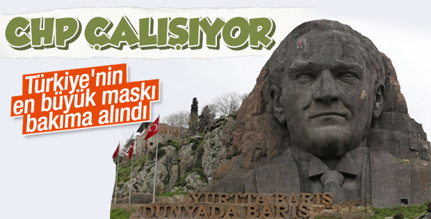 Dev Atatürk maskı bakıma alındı