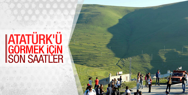 Damal'da hava açınca Atatürk silueti görüldü