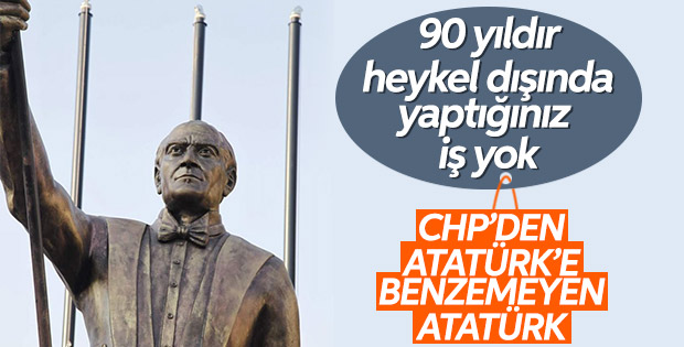 İzmir'de Atatürk'e benzemeyen heykel