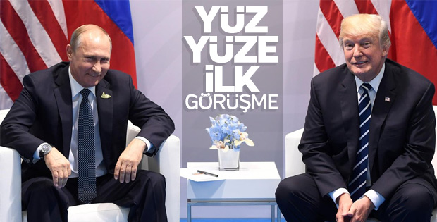 Trump ile Putin ilk kez bir araya geldi