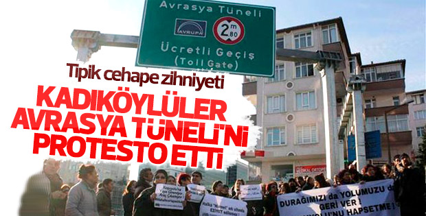 Avrasya Tüneli'ni protesto ettiler