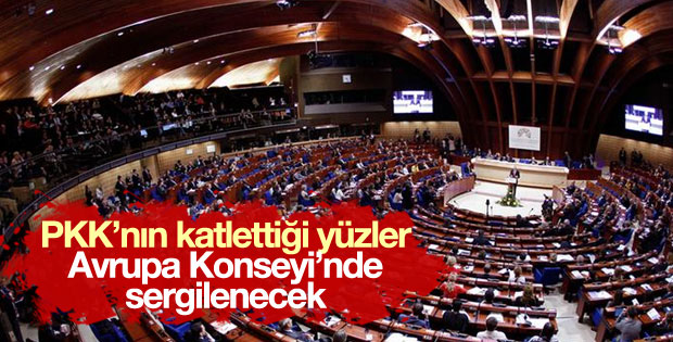PKK'nın katlettiği yüzler Avrupa Konseyi'nde sergilenecek