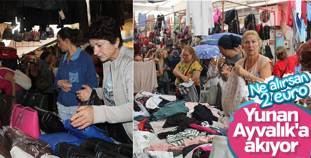Yunan turistler her gün Ayvalık'ta
