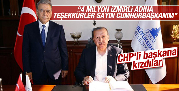 İzmirlilerden Aziz Kocaoğlu'na Erdoğan tepkisi