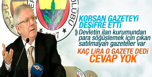 Aziz Yıldırım 'korsan' gazeteyi deşifre etti